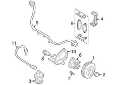 BRACKET,FRT WHL SPD SEN WIRE 18040498 PONTIAC
