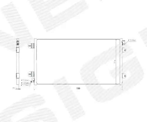 Радиатор кондиционера (конденсатор) SIGNEDA RC94659Q