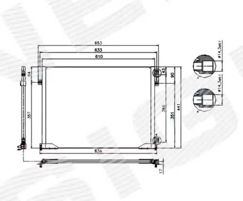 Радиатор кондиционера (конденсатор) SIGNEDA RC94671Q