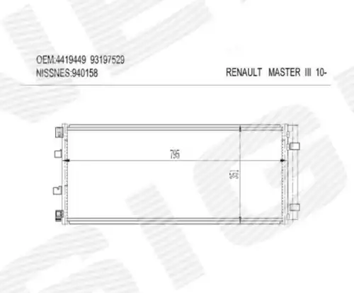 Радиатор кондиционера (конденсатор) SIGNEDA RC940158