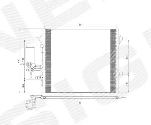 Радиатор кондиционера (конденсатор) SIGNEDA RC940159