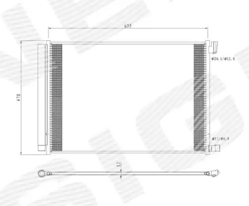 Радиатор кондиционера (конденсатор) SIGNEDA RC940519