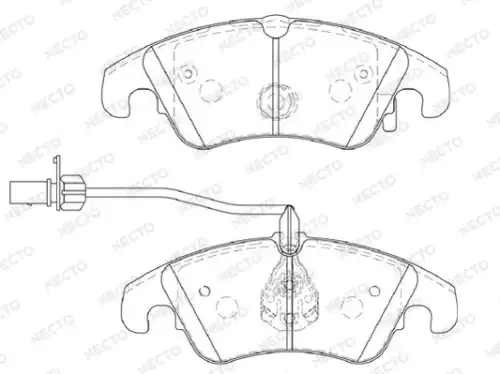 колодки дисковые торм. перед. Audi FD7337A NECTO