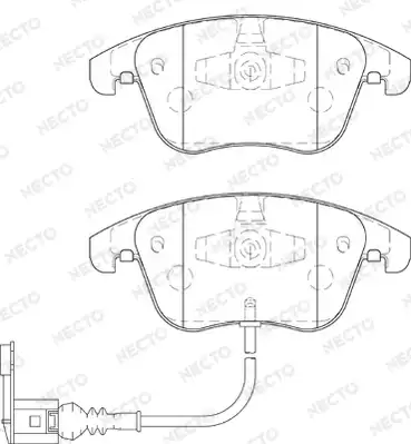 колодки дисковые п. VW FD7349A NECTO