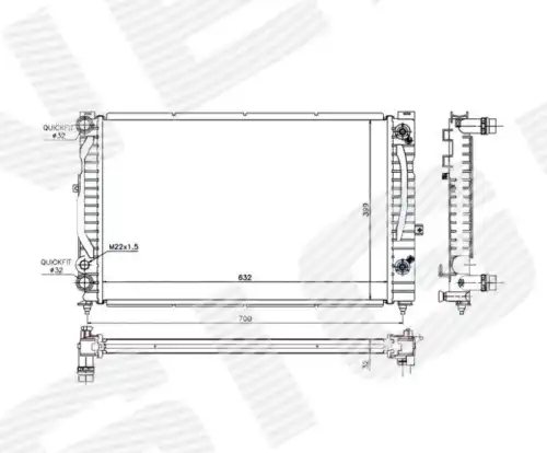 Радиатор системы охлаждения двигателя SIGNEDA RA60229Q