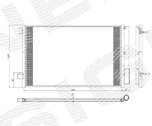 Радиатор кондиционера (конденсатор) SIGNEDA RC30045