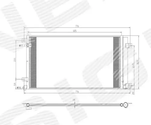 Радиатор кондиционера (конденсатор) SIGNEDA RC94774
