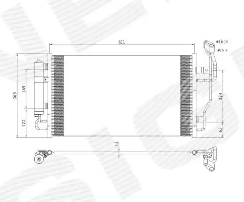 Радиатор кондиционера (конденсатор) SIGNEDA RC4368