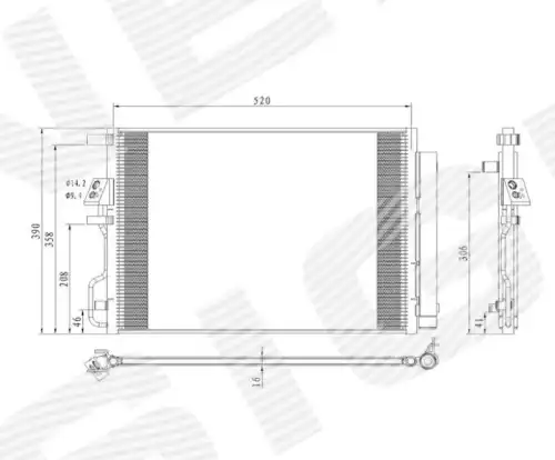Радиатор кондиционера (конденсатор) SIGNEDA RC940771