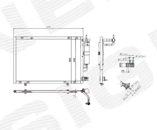 Радиатор кондиционера (конденсатор) SIGNEDA RC940277