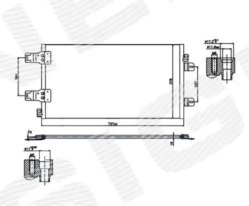 Радиатор кондиционера (конденсатор) SIGNEDA RC940186