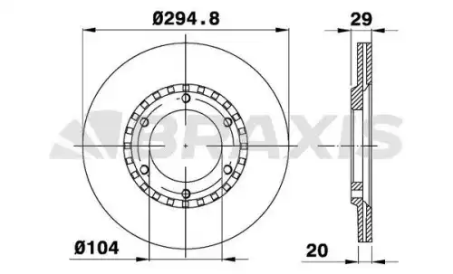 Тормозной диск BRAXIS AE0542