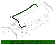 Уплотнитель двери BMW 51765A05999