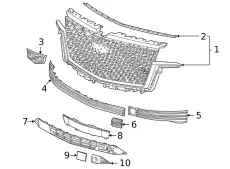 Решетка бампера GM 84570770