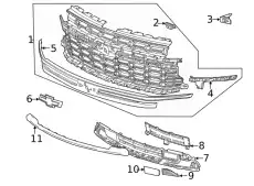 Решетка бампера GM 84796507