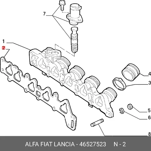 Прокладка коллектора LANCIA 46527523