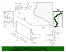 Hose assy - radiator, upper 25414G2300 HYUNDAI