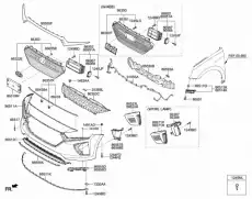 Bracket - front bumper side support, lh 86555G2000 HYUNDAI