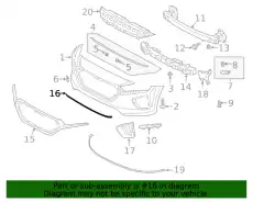 Moulding - front bumper, center 86550G2000 HYUNDAI