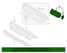 Flap assy - active air upper, rh 86952G2000EB HYUNDAI