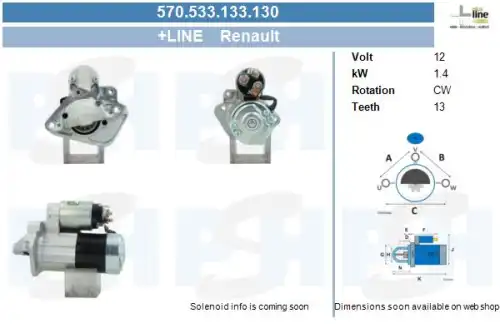 Стартер CV PSH 570.533.133.130