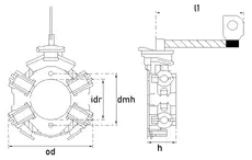 Щеткодержатель TT51287 TESLA TECHNICS