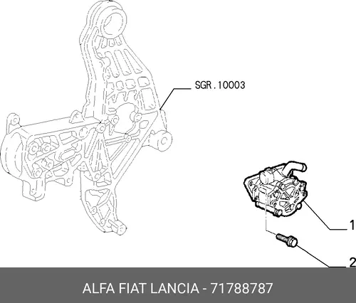 Насос гидроусилителя руля ALFA ROMEO 71788787