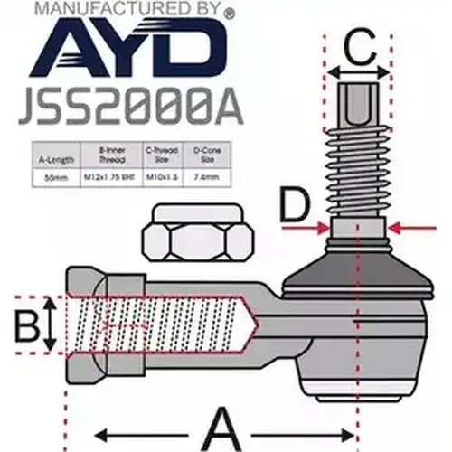 Рулевой наконечник JURATEK JSS2000A