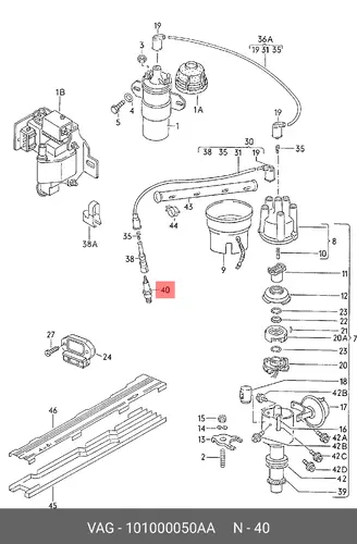 Свеча зажигания VAG 101 000 050AA