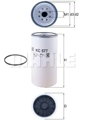 Топливный фильтр MAHLE KC 577D