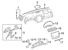 BOX, INSTRUMENT 5544153040C0 TOYOTA / LEXUS