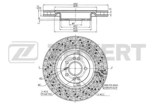 Тормозной диск ZEKKERT BS-6363