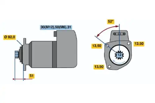 Стартер BOSCH 0 001 417 075