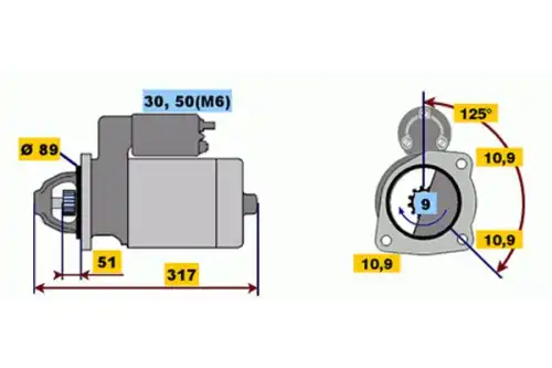 Стартер BOSCH 0 001 231 002