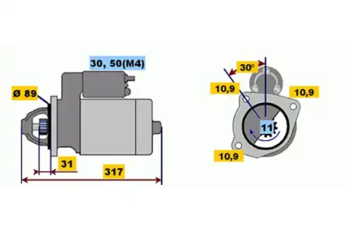 Стартер BOSCH 0 001 231 007