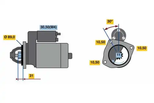 Стартер BOSCH 0 001 368 056