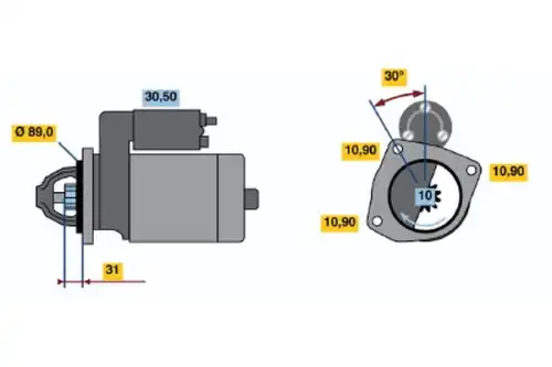 Стартер BOSCH 0 986 017 860