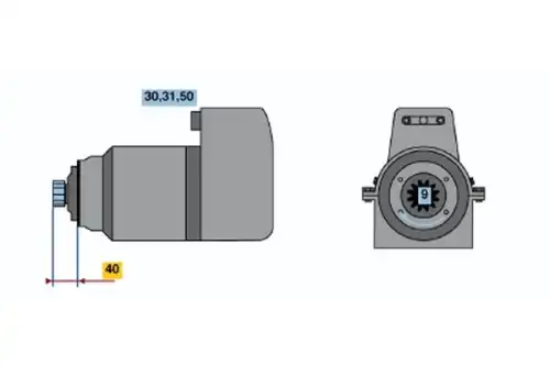 Стартер BOSCH 0 001 416 040