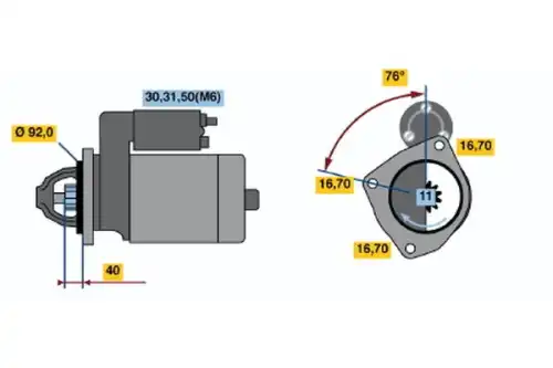Стартер BOSCH 0 001 371 008