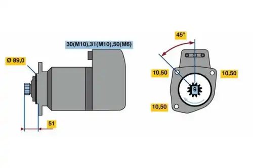 Стартер BOSCH 0 001 416 022