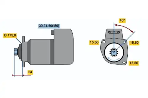 Стартер BOSCH 0 001 417 073