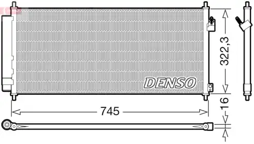 Радиатор кондиционера (конденсатор) DENSO DCN40026
