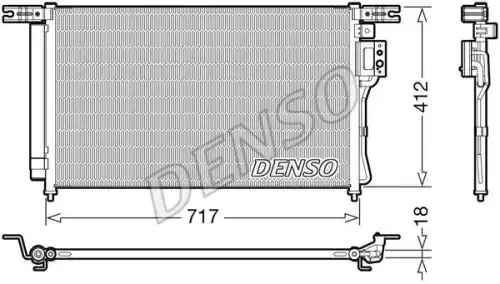 Радиатор кондиционера (конденсатор) DENSO DCN41008