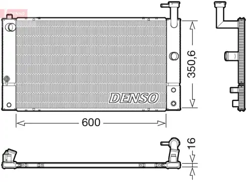 Радиатор системы охлаждения двигателя DENSO DRM50133