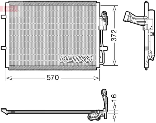 Радиатор кондиционера (конденсатор) DENSO DCN44016