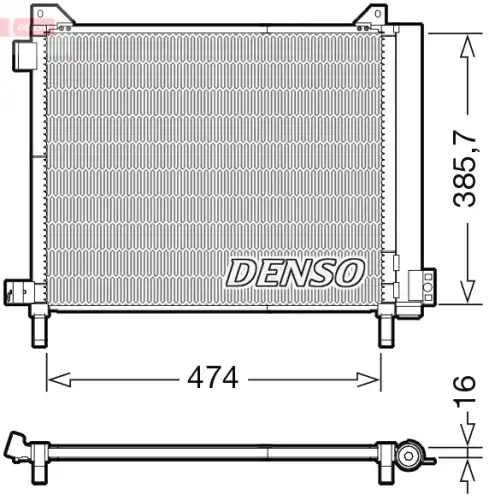 Радиатор кондиционера (конденсатор) DENSO DCN46030