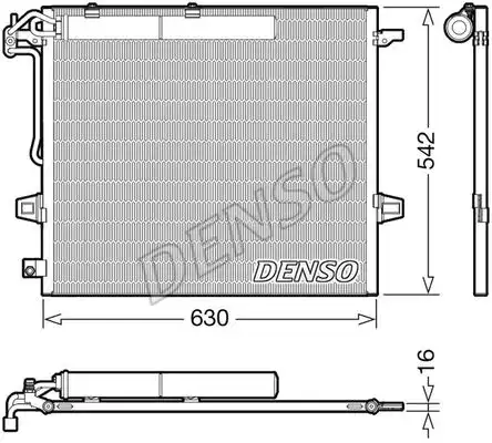 Радиатор кондиционера (конденсатор) DENSO DCN17057