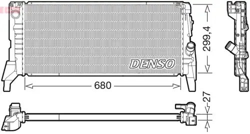 Радиатор системы охлаждения двигателя DENSO DRM05119