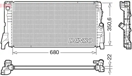 Радиатор системы охлаждения двигателя DENSO DRM05118