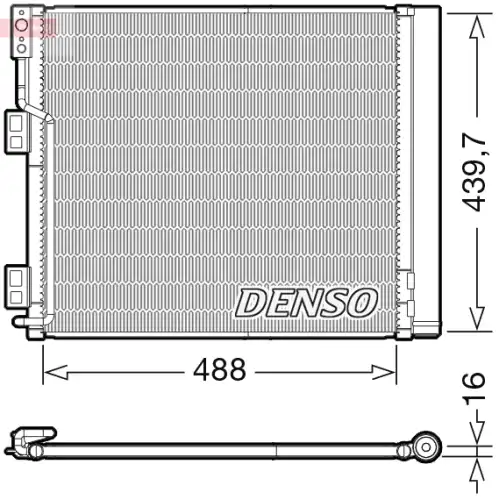 Радиатор кондиционера (конденсатор) DENSO DCN46028